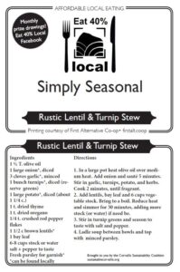Simply Seasonal Rustic Lentil and Turnip Stew
