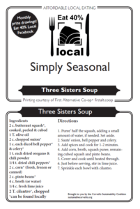 Simply Seasonal Three Sisters Soup