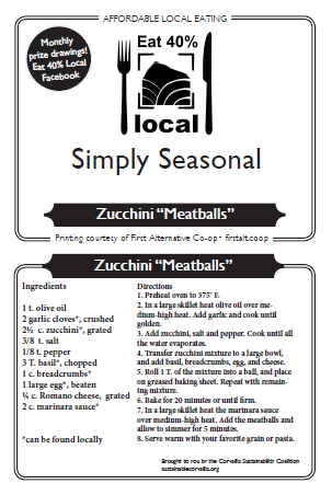 Simply Seasonal Zucchini Meatballs recipe