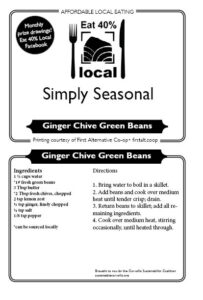 Simply Seasonal: Ginger Chive Green Beans