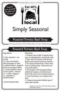 Simply Seasonal Roasted Tomato Basil Soup