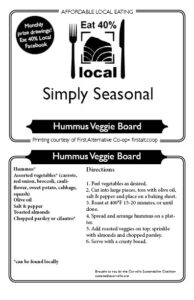 Simply Seasonal recipe Hummus Veggie Board
