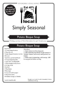 Simply Seasonal recipe Potato Bisque Soup