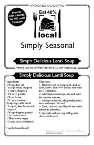 Simply Seasonal recipe Simply Delicious Lentil Soup