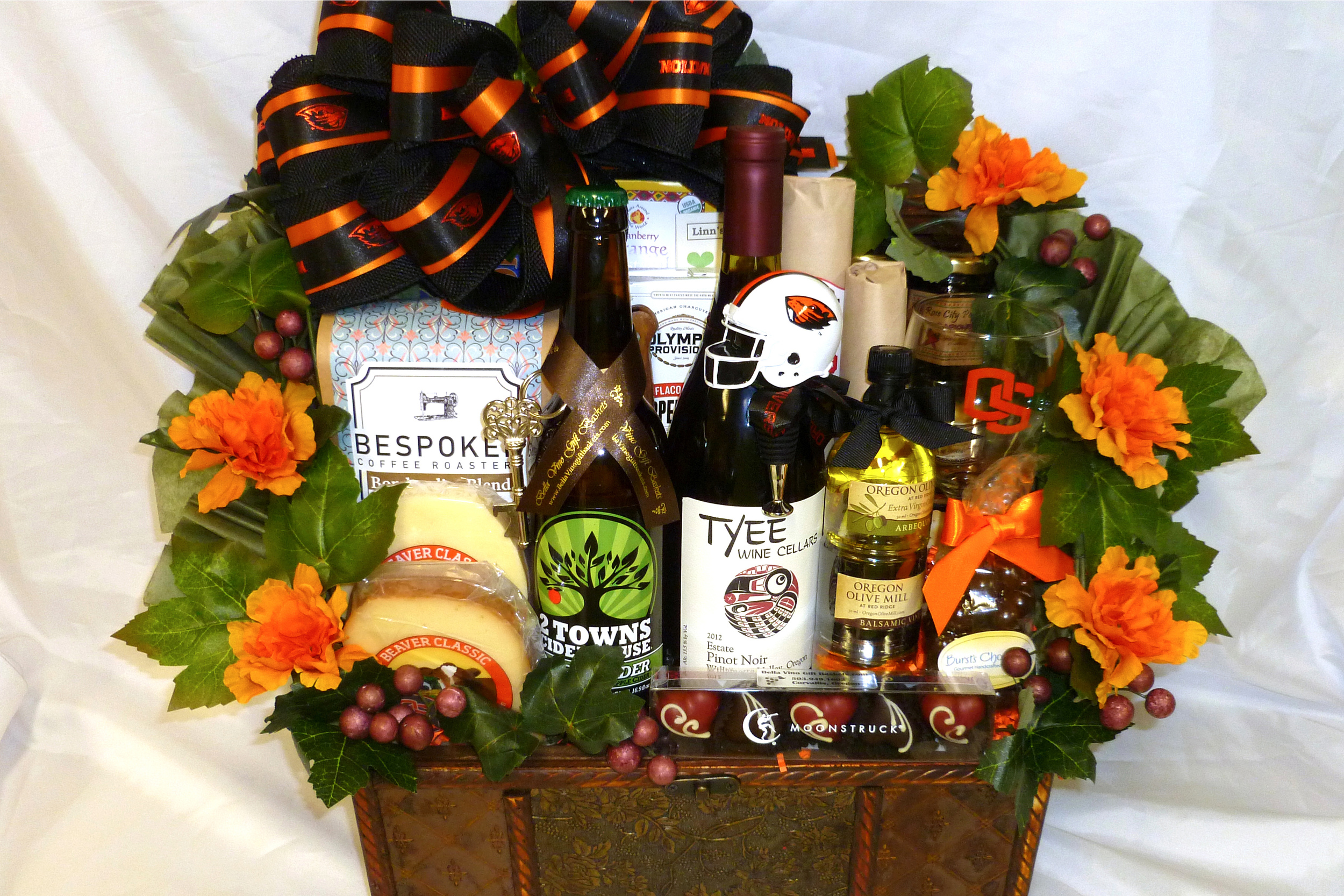 This OSU-themed basket was created by Leigh for a special event at OSU.